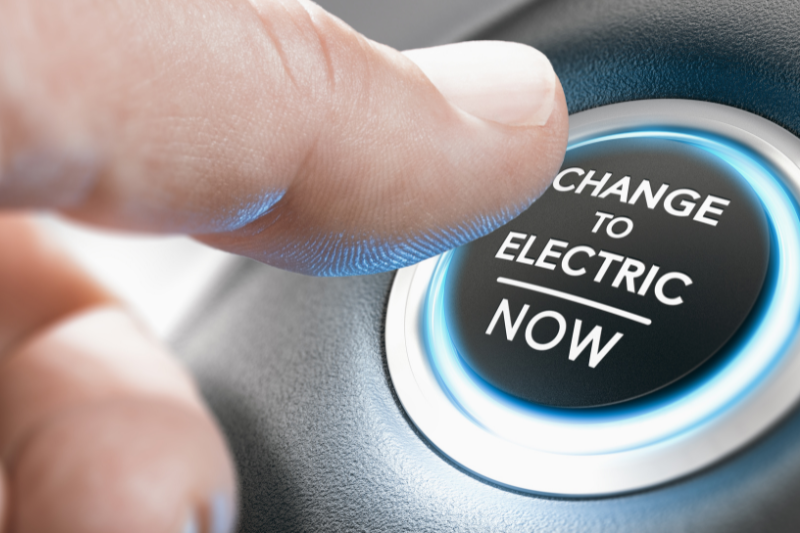 Change to electric now gomb megnyomása